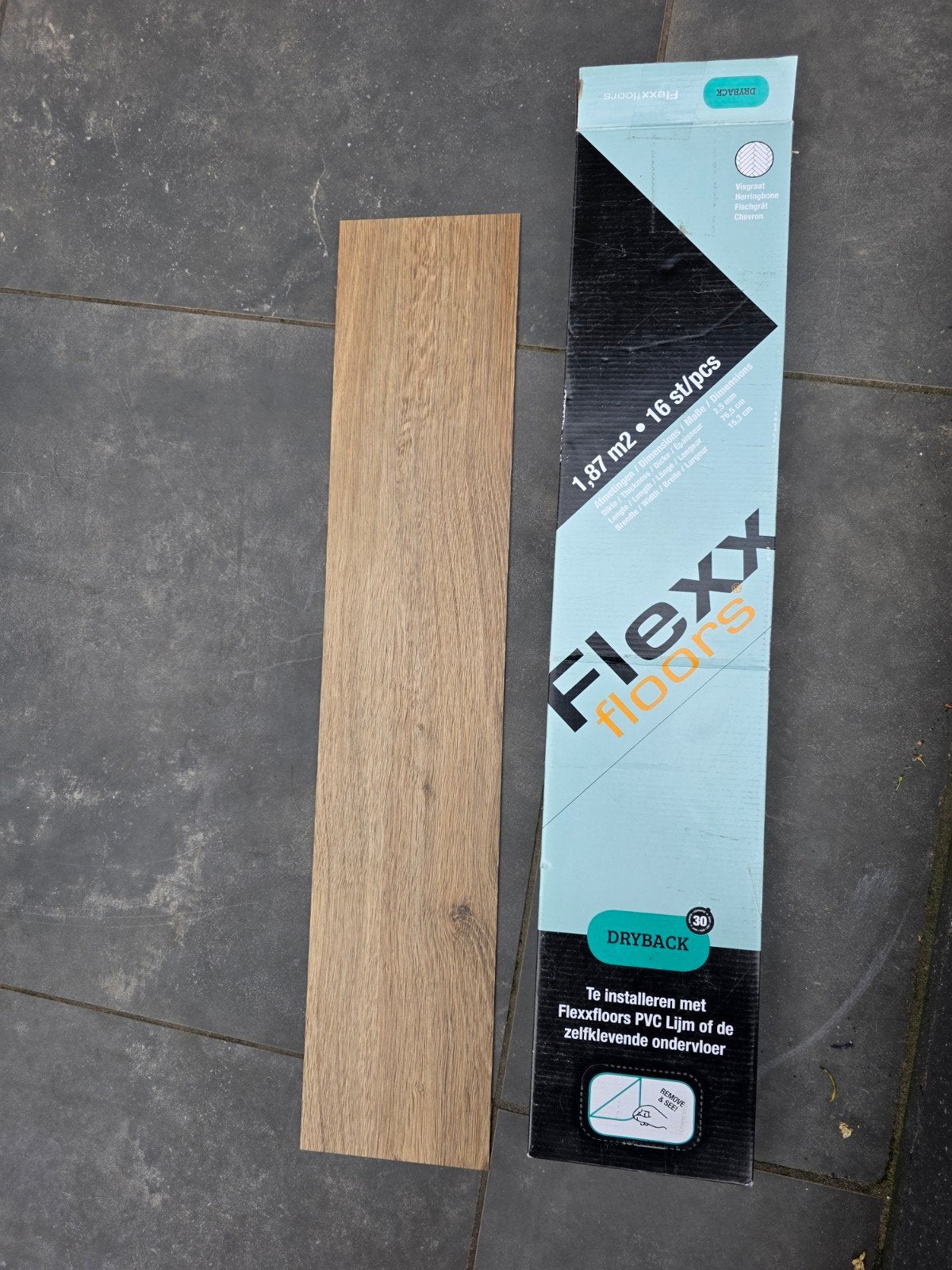 Pvc plakvloer 16,8 m2, Kunststof, 50 tot 150 cm, Overige typen, Nieuw