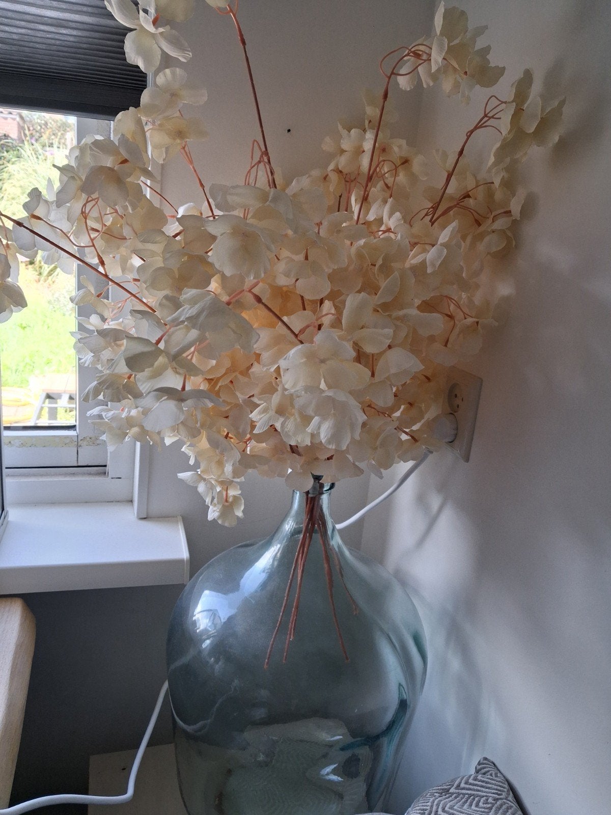 Set van 7 Action kunstbloemen / bloesemtakken crème, Verzenden, Textiel, Onderhoudsvrij, Kunstbloesem