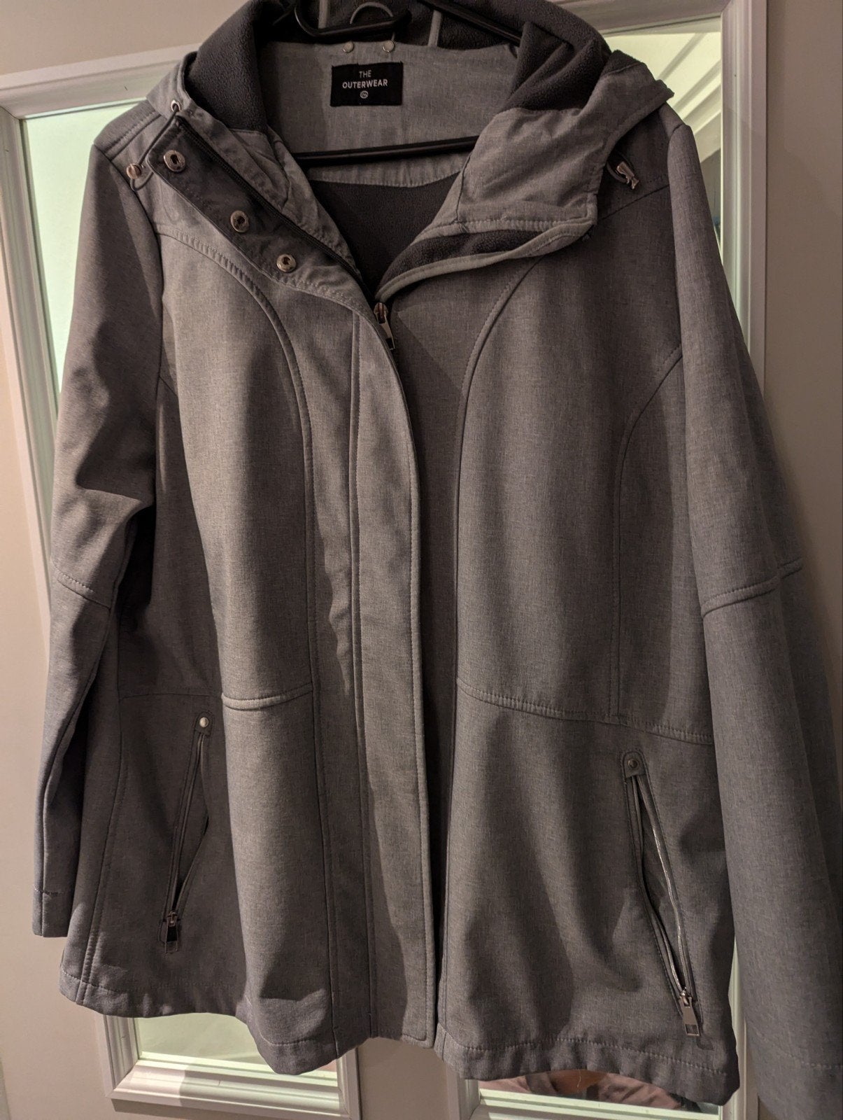 dames jas maat 48, Ophalen, Maat 46/48 (XL) of groter, Zo goed als nieuw, Grijs