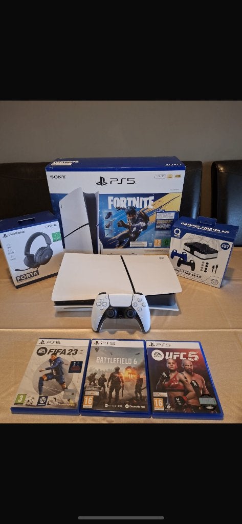 PlayStation 5 + games en accessoires, 1 speler, Ophalen, Zo goed als nieuw, Eén computer