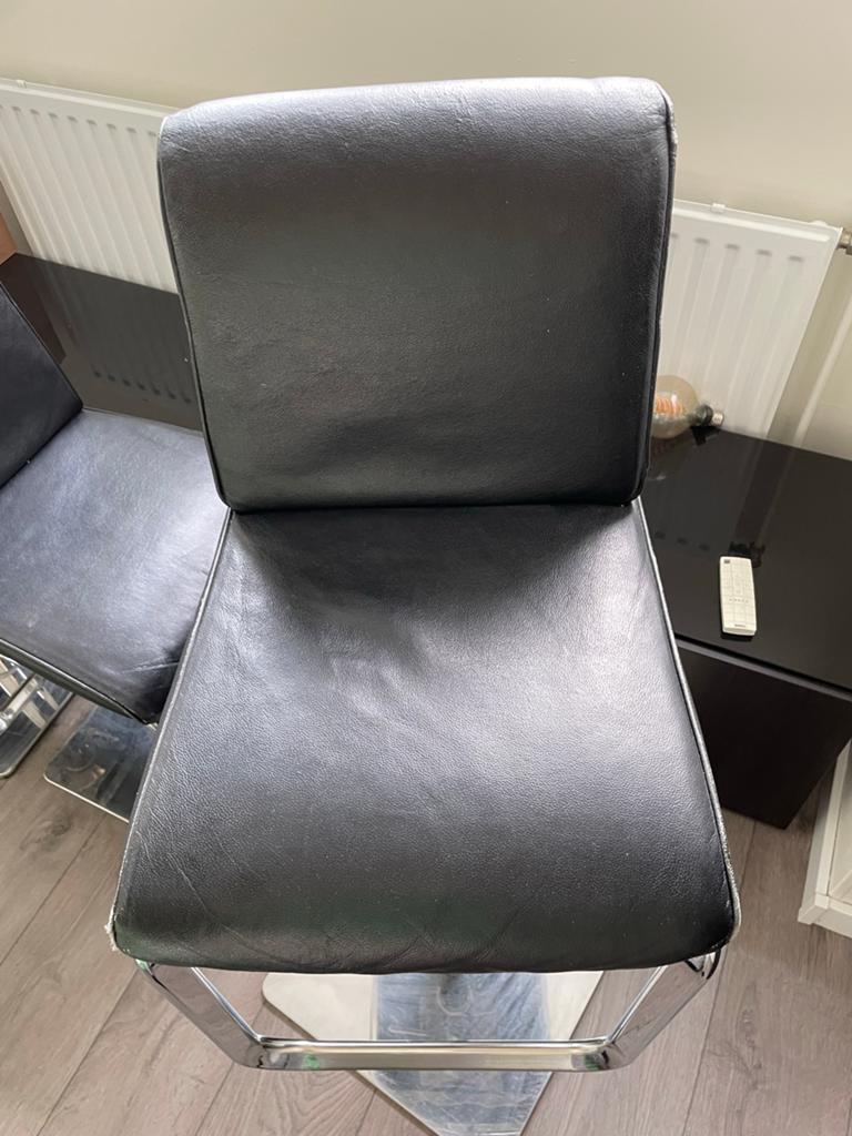5x Leren Barkrukken, Verstelbaar 55-79cm, Ophalen, In hoogte verstelbaar, 60 tot 90 cm, Leer