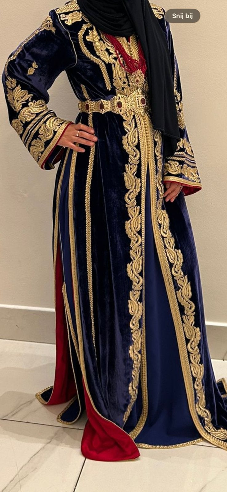 Takshita marokkaanse jurk, Kleding | Dames, Overige typen, Blauw, Ophalen of Verzenden, Zo goed als nieuw