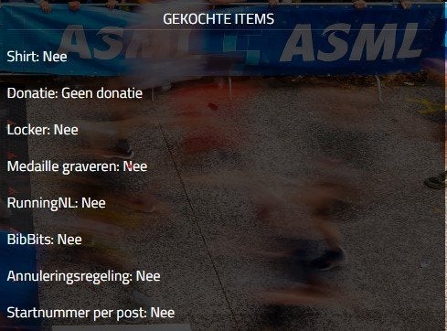 ASML hele marathon Eindhoven 2026 ticket, Eén persoon