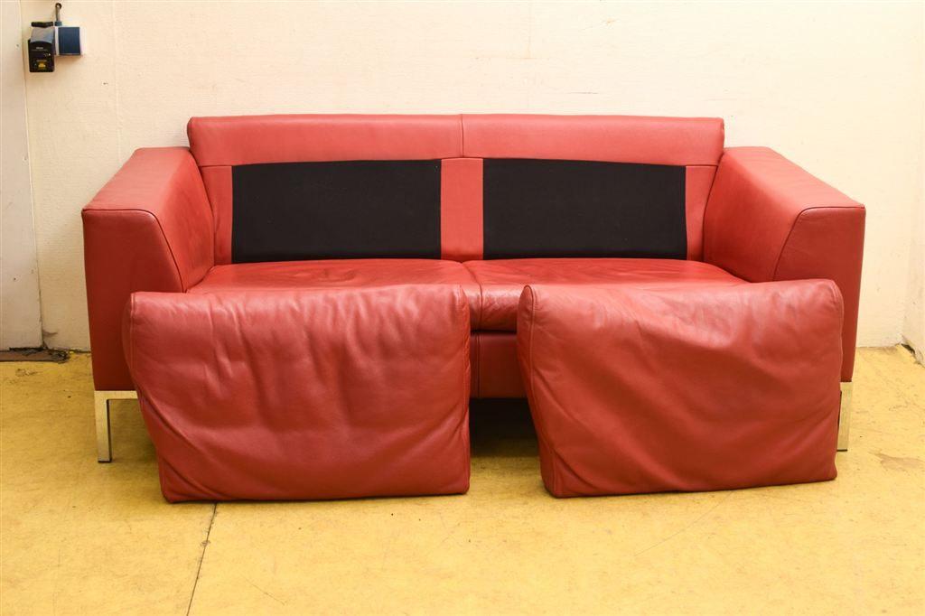 Design Bij Montèl 2 persoons bankstel 45268, Ophalen of Verzenden, Gebruikt, 75 tot 100 cm, Leer