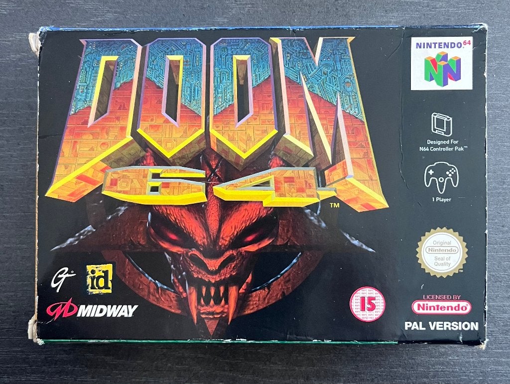 DOOM – N64 – Compleet in Box (CIB) – Getest & Werkend, Spelcomputers en Games, Games | Nintendo 64, Vanaf 18 jaar, Shooter, 1 speler