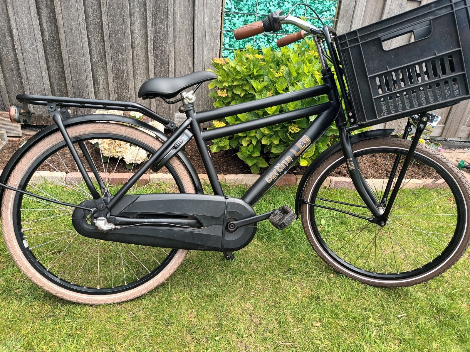 Cortina U4 Transport 24 inch kinderfiets met krat, Fietsen en Brommers, Fietsen | Kinderfietsjes, Gebruikt, Ophalen of Verzenden