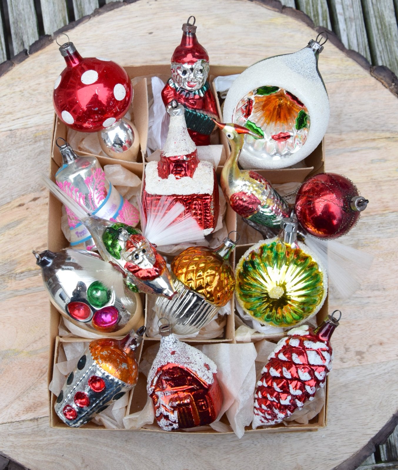 Nieuwe voorraad! Oude antieke/vintage kerstballen, Gebruikt, Verzenden, Onbekend, Onbekend