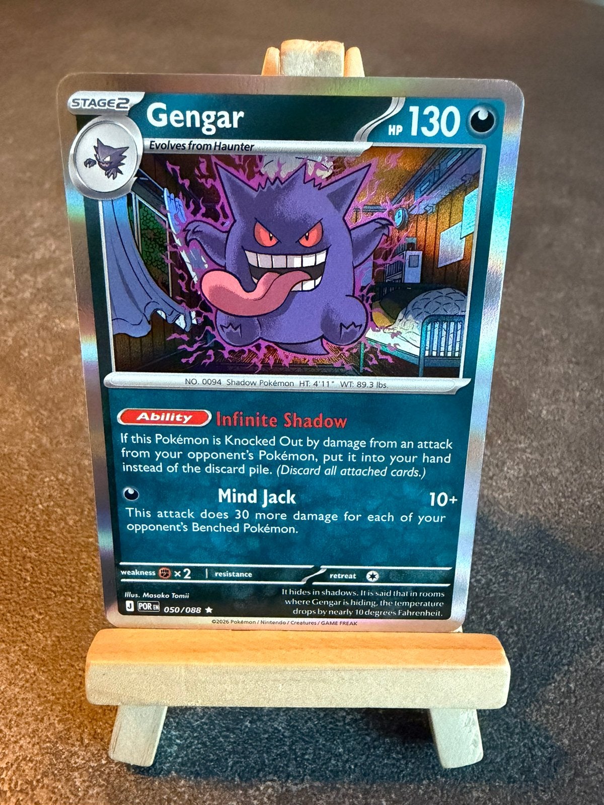 Gengar holo 50 Pokémon Pitch Black, Ophalen of Verzenden, Zo goed als nieuw
