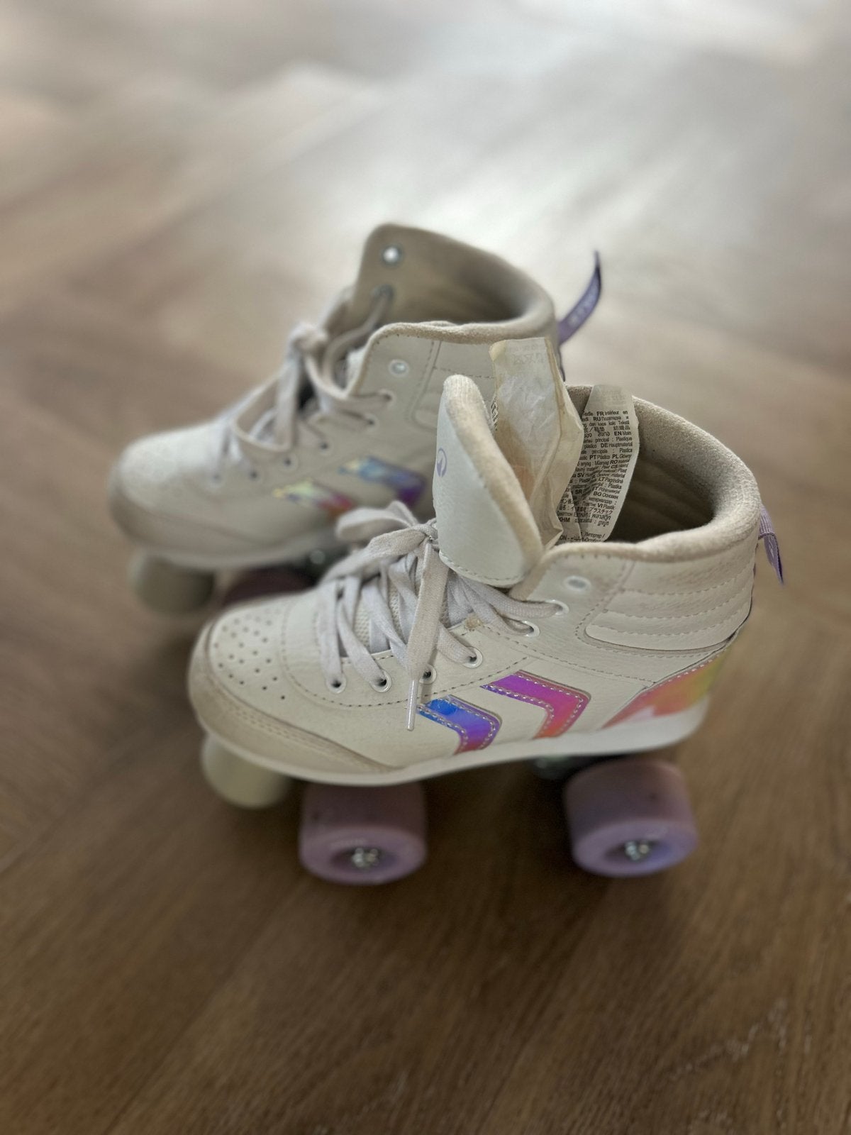 Oxelo rolschaatsen Quad 100 lila maat 33, Ophalen of Verzenden, Zo goed als nieuw, Kinderen