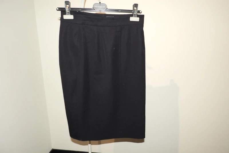 Pauw Amsterdam wollen rok recht model klassiek blauw 2/38