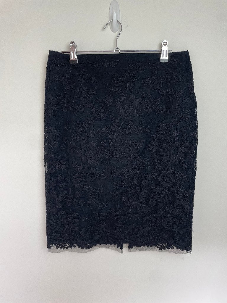 Pauw Amsterdam kokerrok maat 1/S zwart kant floral, INFO@PAUW.COM, Europaplein 37 1078 GV AMSTERDAM, Zwart, Pauw