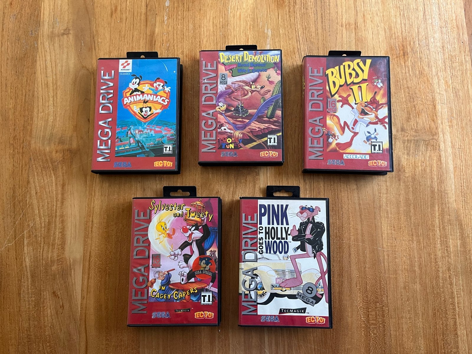 Sega Mega Drive games - Animaniacs, Bubsy II, Desert Demolit, Spelcomputers en Games, Gebruikt, 1 speler, Ophalen of Verzenden