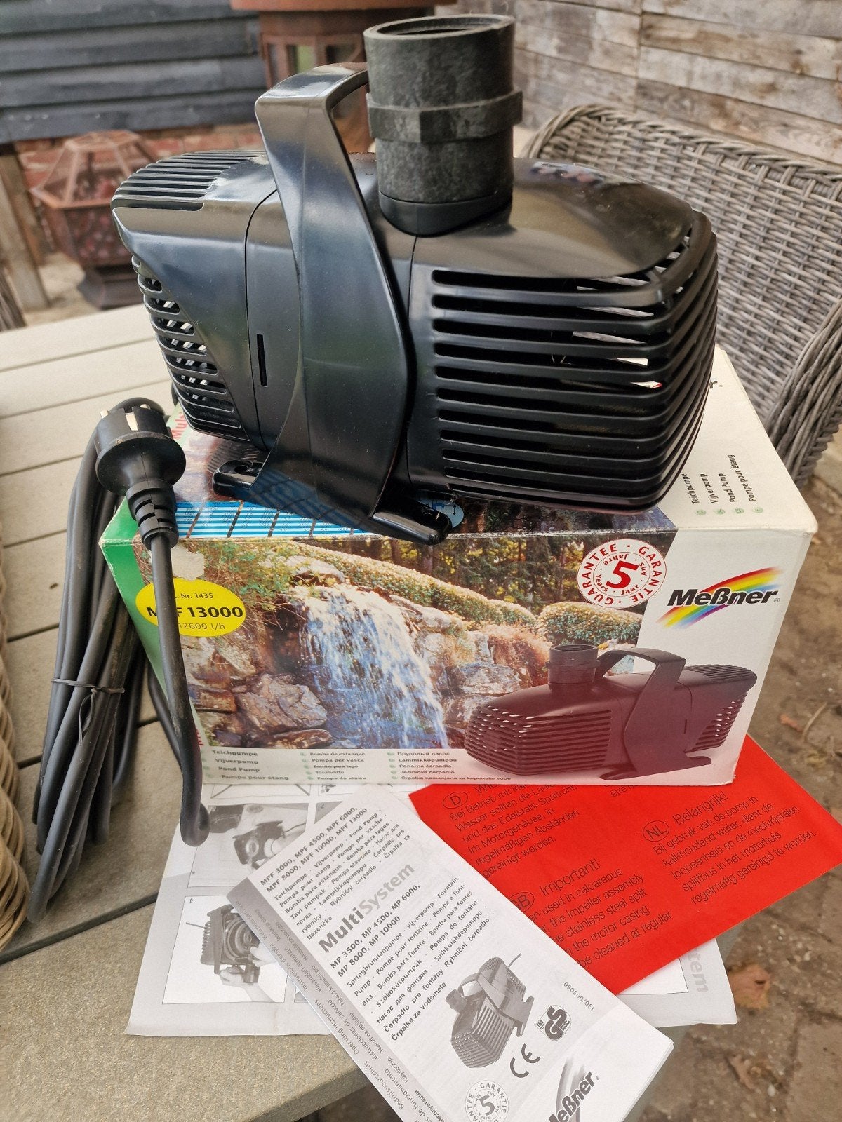 Meßner MPF 13000 Vijverpomp - Krachtig en Betrouwbaar, Ophalen, Zo goed als nieuw, Vijverpomp