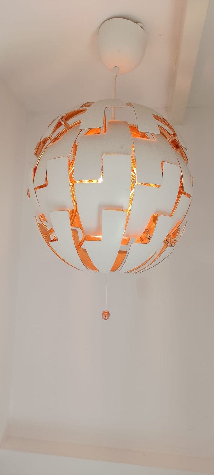 PS14 hanglamp Ikea (wit/koper), Ophalen, Hanglamp, IKEA, 35 cm