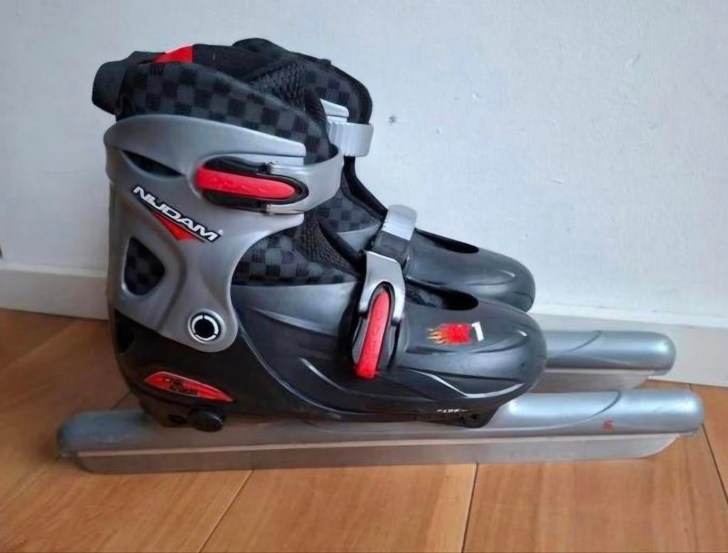 Nijdam Verstelbare Combinoren Maat 38-39-40-41 ijzers scherp, Sport en Fitness, Schaatsen, Combinoren, Ophalen of Verzenden, Zo goed als nieuw