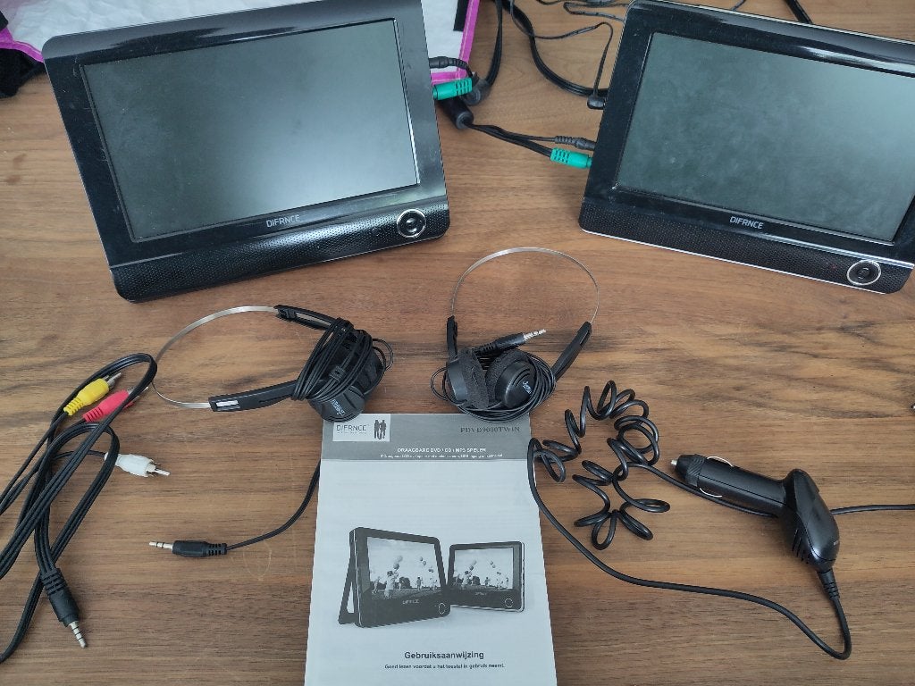 Draagbare DVD-spelers voor auto - Difrnce PDVD9000TWIN, Audio, Tv en Foto, Dvd-spelers, Gebruikt, Draagbaar, Ophalen of Verzenden