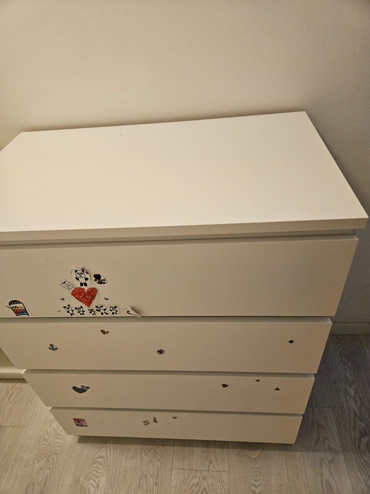 Ikea Malm ladekast wit met 4 lades, Ophalen, Gebruikt, 100 tot 150 cm, 50 tot 100 cm