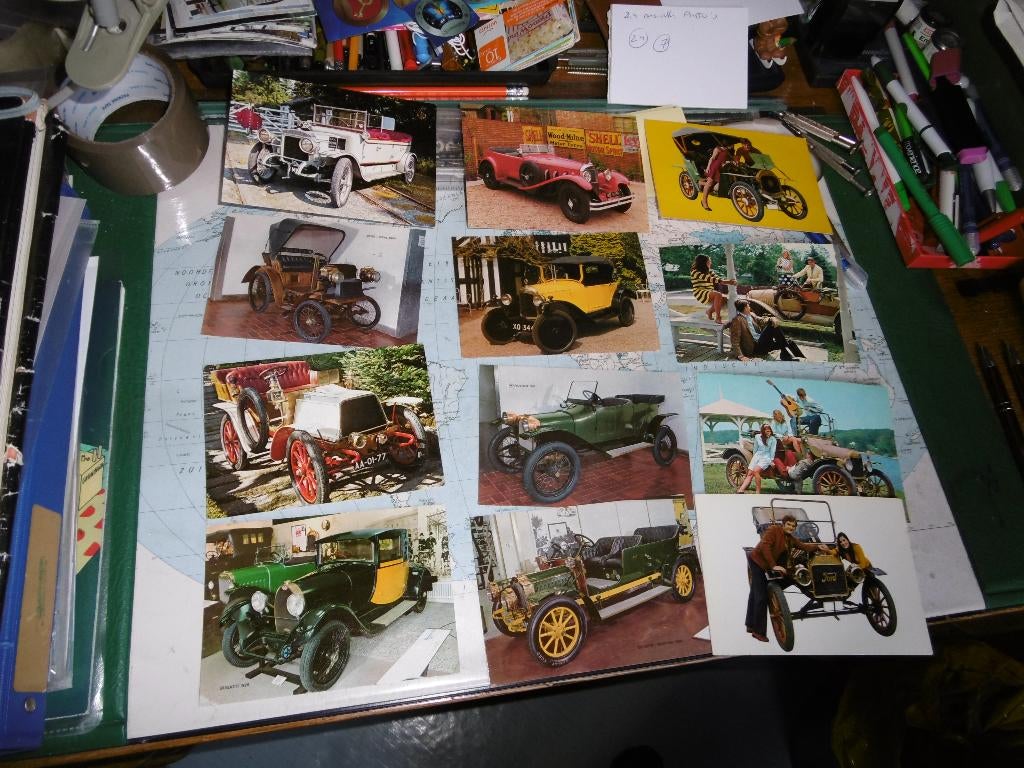 OUDE AUTO'S 1980 - 24 ansichtk., Verzenden, 1960 tot 1980, Voertuig