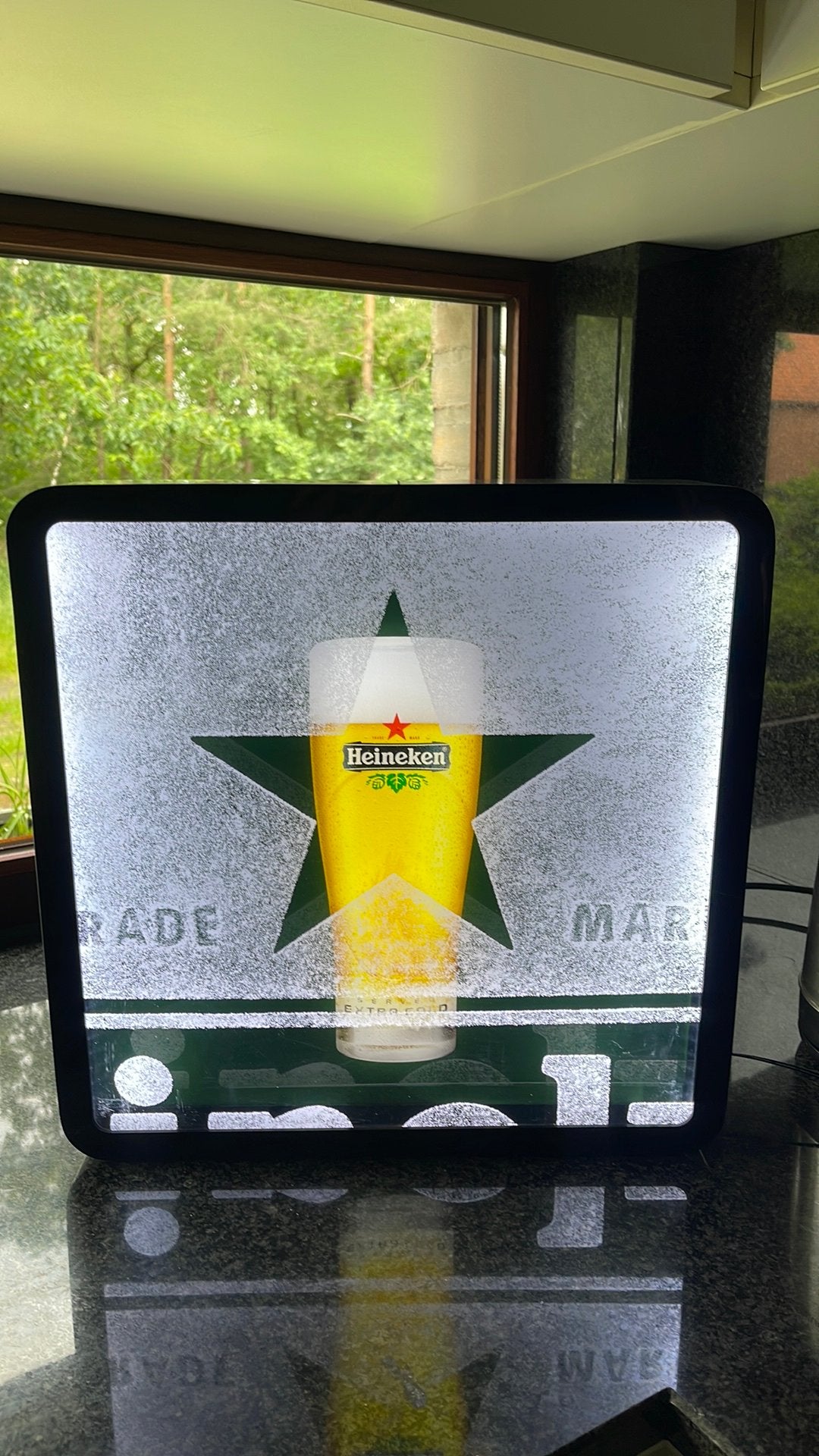 Heineken Extra Cold bier Reklame licht in nieuwstaat, Verzamelen, Verzenden, Zo goed als nieuw, Heineken