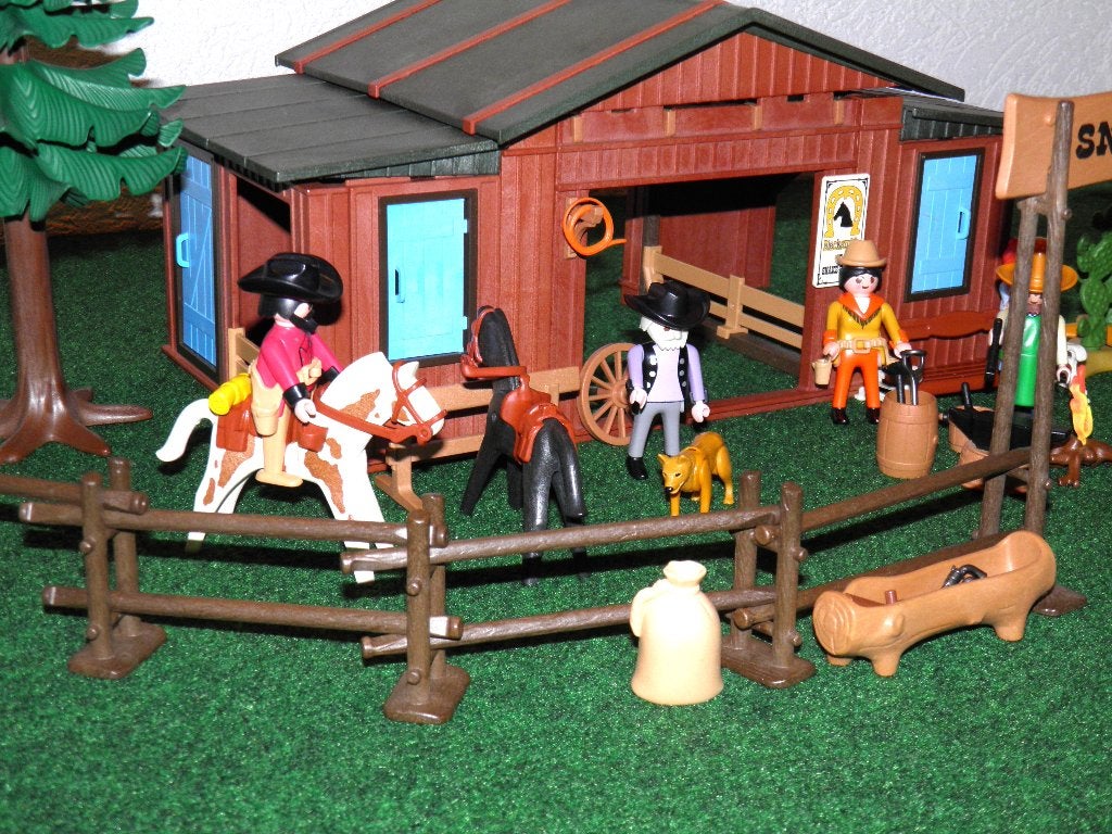 Playmobil Western Ranch met Longhorn Koeien, Gebruikt, Gebouw, Complete set, Historisch