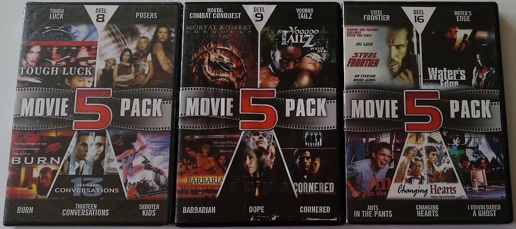 Dvd *** MOVIE 5 PACK *** Deel 8 + 9 + 16, Cd's en Dvd's, Vanaf 12 jaar, Ophalen of Verzenden, Zo goed als nieuw, Actiethriller