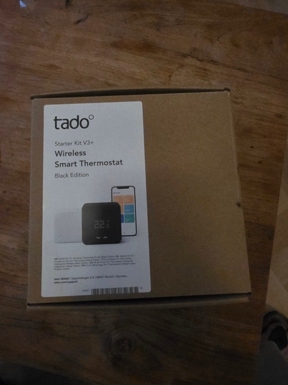 Tado Starter Kit V3+ Draadloze Slimme Thermostaat Zwart, Ophalen of Verzenden, Zo goed als nieuw, Overige typen