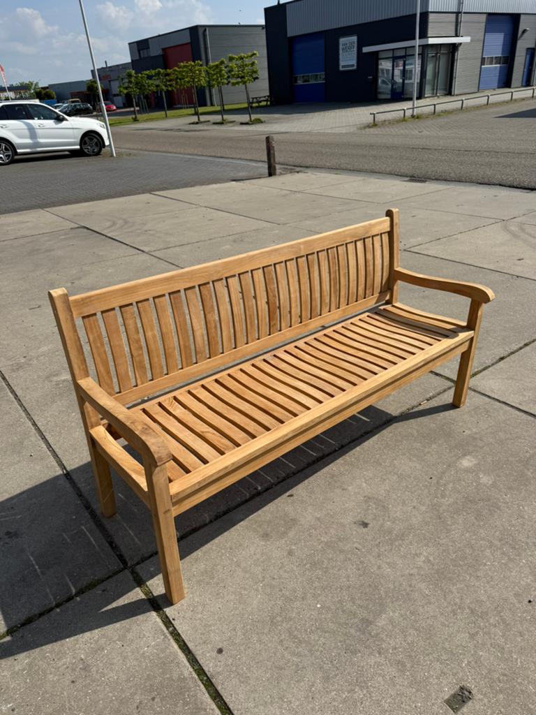 ROBUUSTE tuinbank parkbank tuinbankje TEAK 120/150/180CM!, Ophalen, Wr, Nieuw, Wr