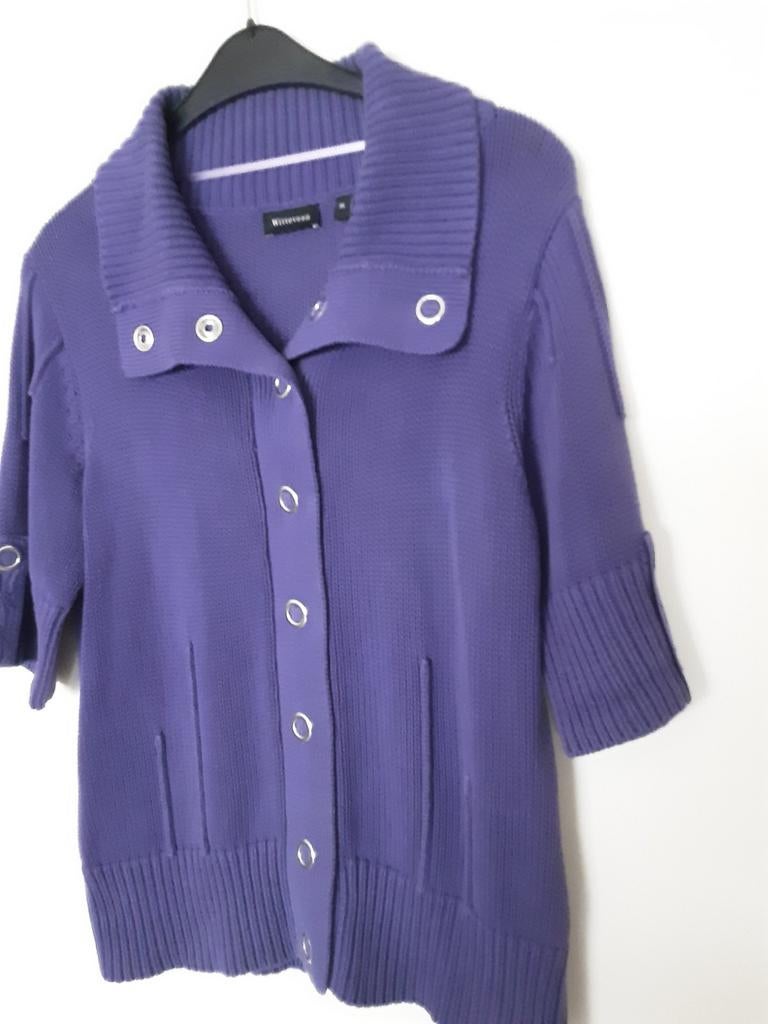 Paars vest van witteveen met korte mouwen Maat XL, Ophalen of Verzenden, Zo goed als nieuw, Maat 46/48 (XL) of groter, Paars