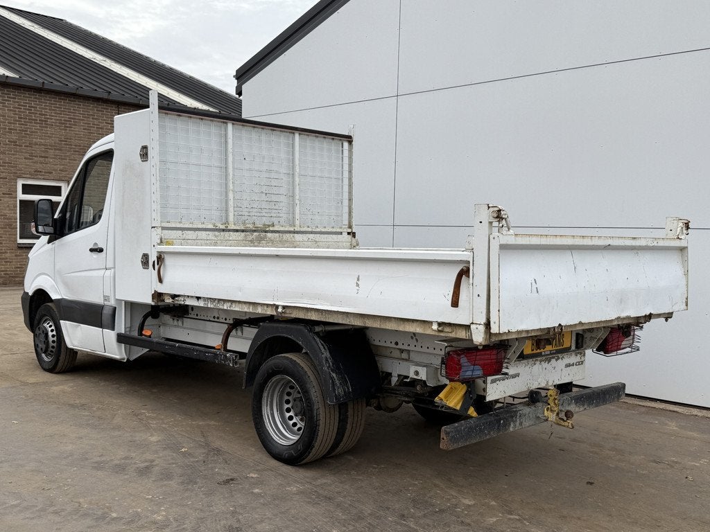 Mercedes-Benz Sprinter 514 2.2 CDI Kipper Open Laadbak Dubbe, Auto's, Bestelauto's, Achterwielaandrijving, Gebruikt, Wit, Mercedes-Benz