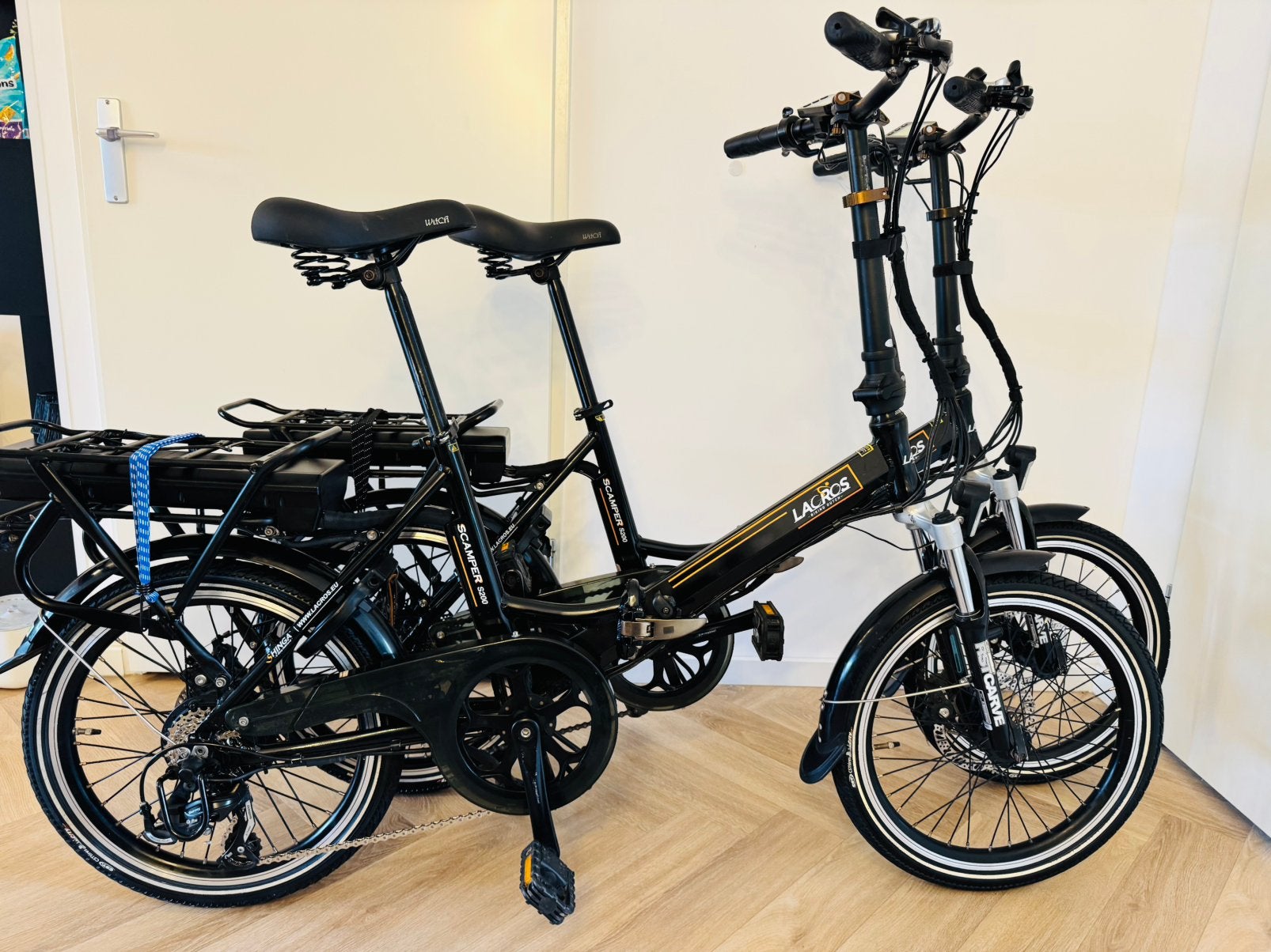 2x zgan Lacros S200 eletrische vouwfietsen 20 inch, Ophalen, Zo goed als nieuw, 20 inch of meer, Versnellingen