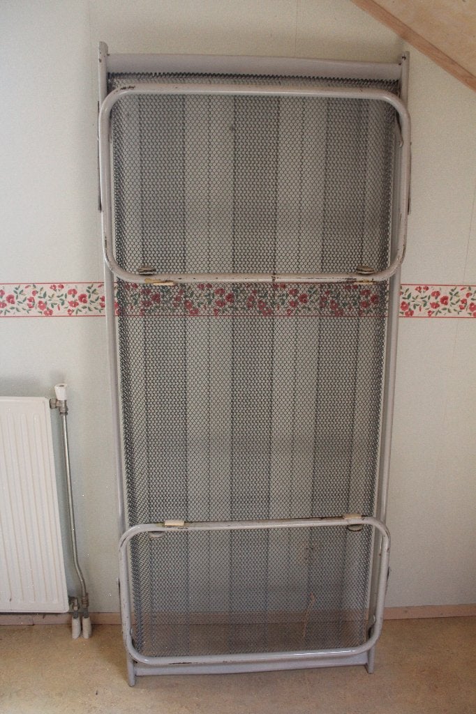 Stevig Metalen Opklapbed / Logeerbed (Inklapbaar), Ophalen, Gebruikt, Eenpersoons, 190 cm of minder