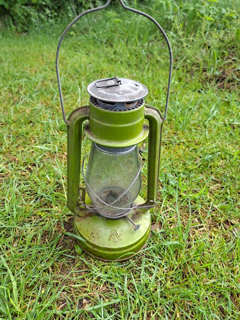 Stormlamp/olielamp Vintage, Ophalen of Verzenden, Gebruikt, Staal, Staande lamp