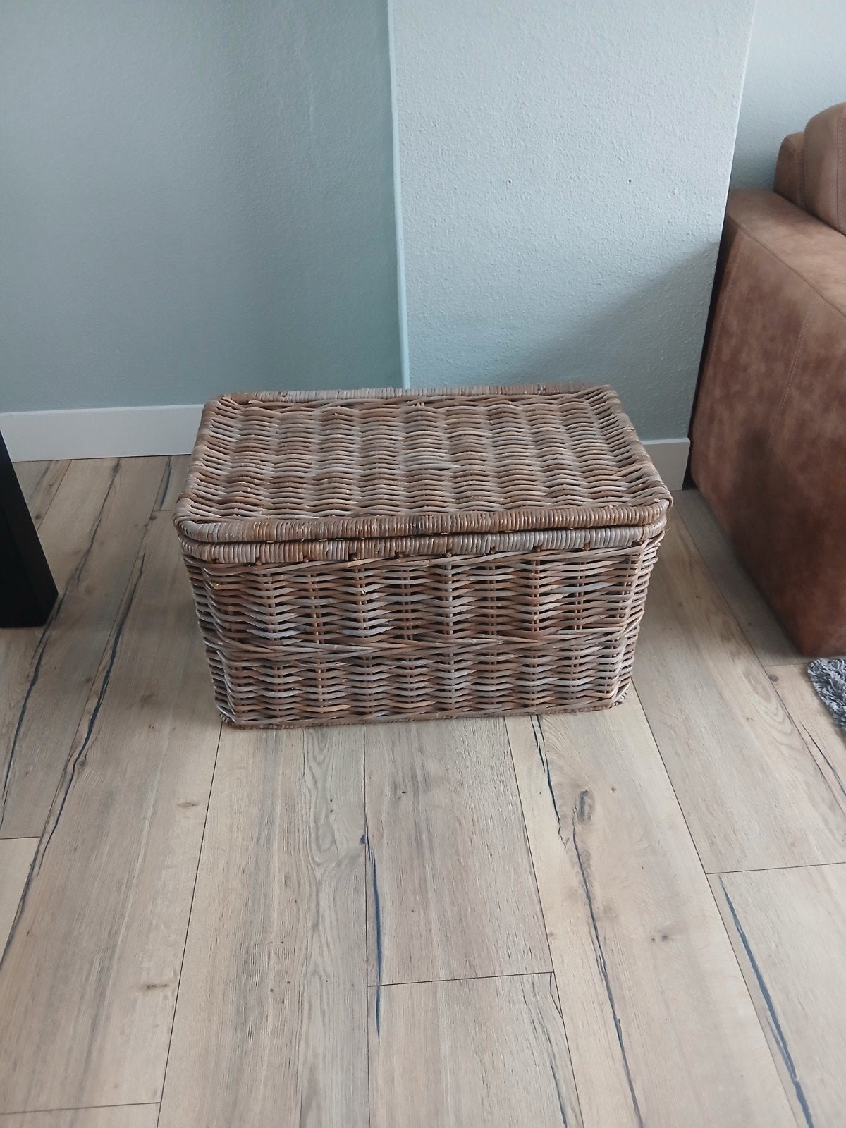 Rotan opbergkist 75x45x42 cm, Ophalen, Overige materialen, Gebruikt, Minder dan 50 cm