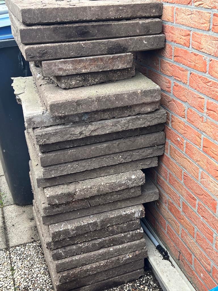 Tuintegels 50x50cm en 40x60cm gratis ophalen, Tuin en Terras, Ophalen, Zo goed als nieuw, Hout
