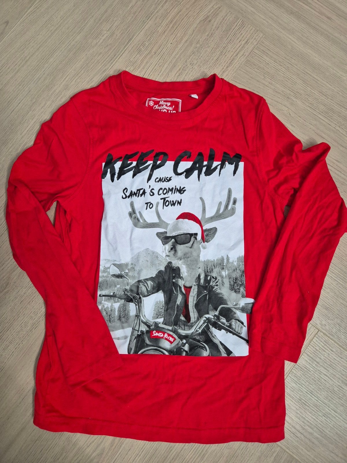 Kerst longsleeve!, Ophalen of Verzenden, Zo goed als nieuw, Jongen, Shirt of Longsleeve