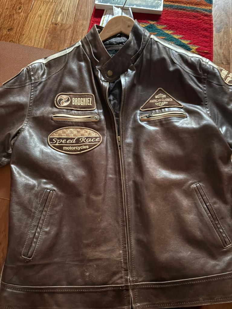 Leren jas maat 2 Xl, Motoren, Ophalen of Verzenden, Tweedehands, Jas | leer