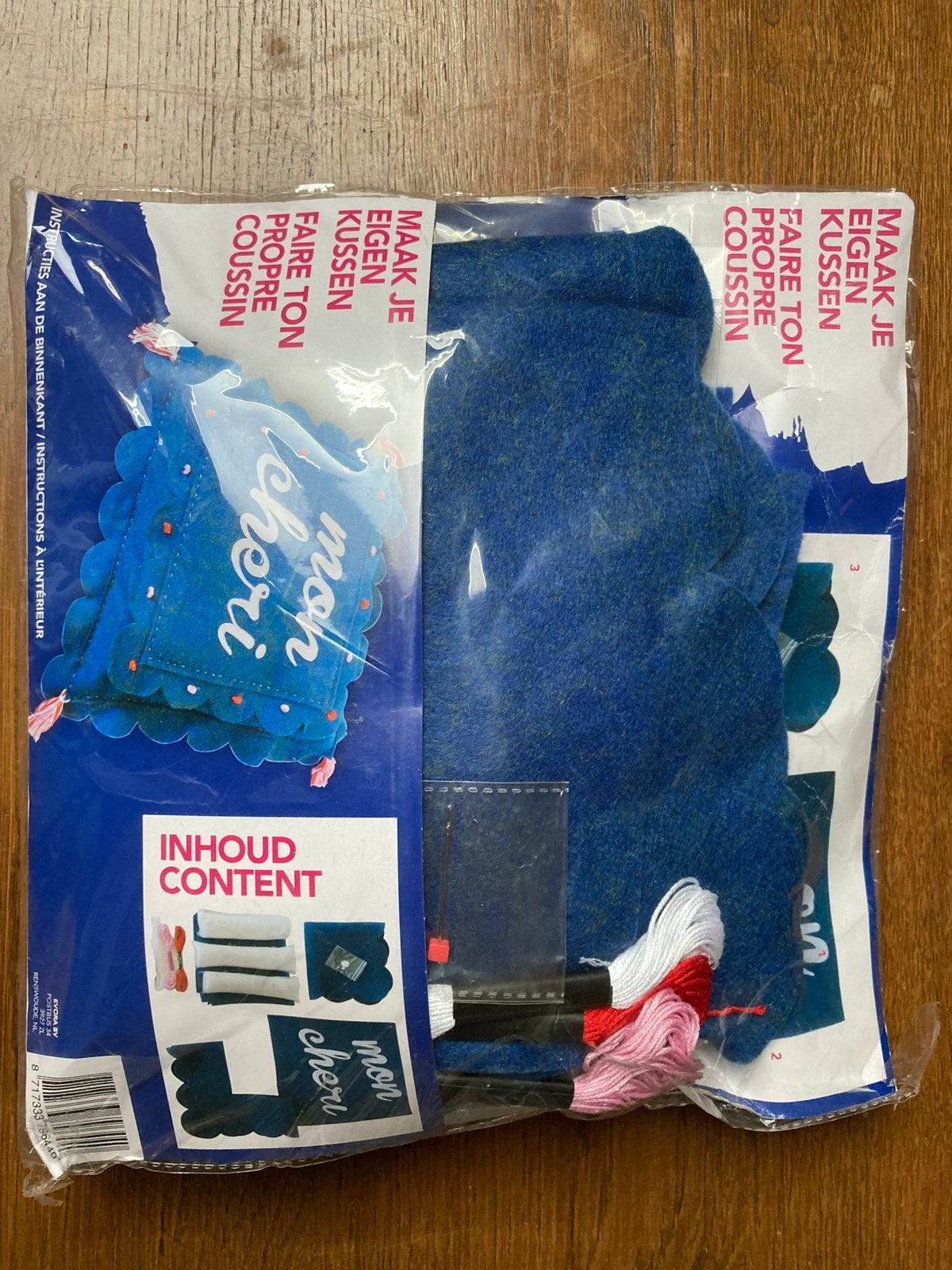 Handwerkpakket Maak je eigen kussen, Hobby en Vrije tijd, Ophalen of Verzenden, Nieuw, Knutselwerk