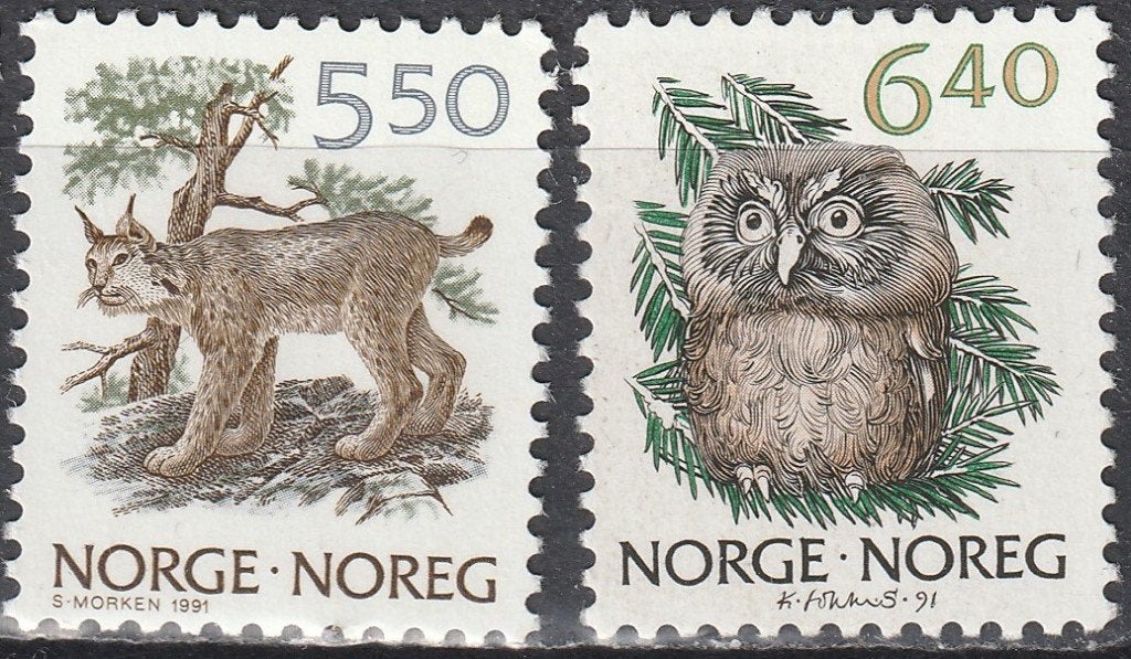 Noorwegen Michel nr. 1059-1060 Postfris, Postzegels en Munten, Postzegels | Europa | Scandinavië, Verzenden, Noorwegen, Postfris