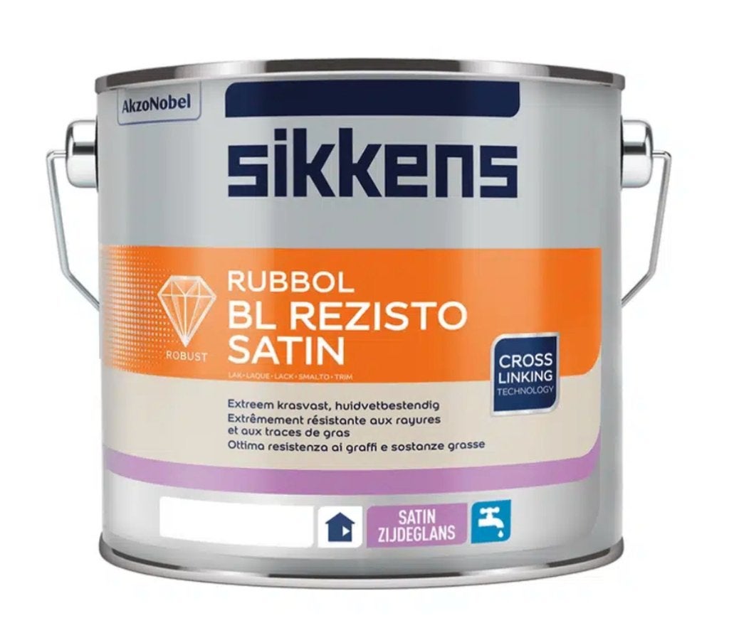 Sikkens Rubbol BL Rezisto Satin 2.5L - Wit of Ral 9010, 9016, -, Wit, -, Nieuw