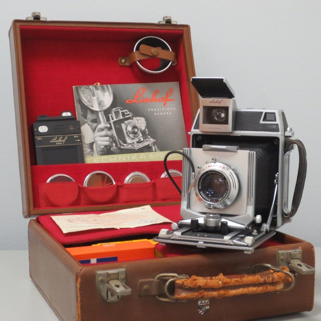 OCCASION: Linhof Technika III 23 (6x9) incl. 2 Objectieven, Ophalen of Verzenden, Gebruikt, Spiegelreflex, Overige Merken