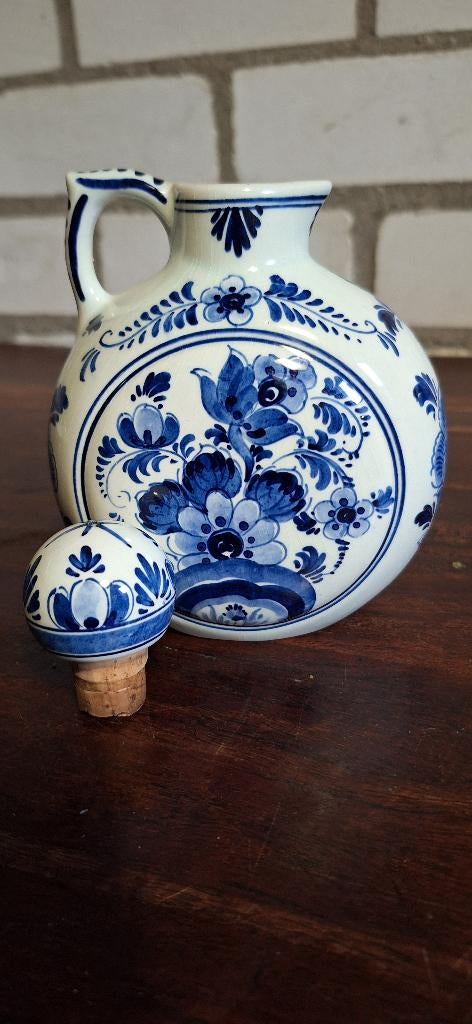 Delfts blauw likeurfles, Ophalen of Verzenden