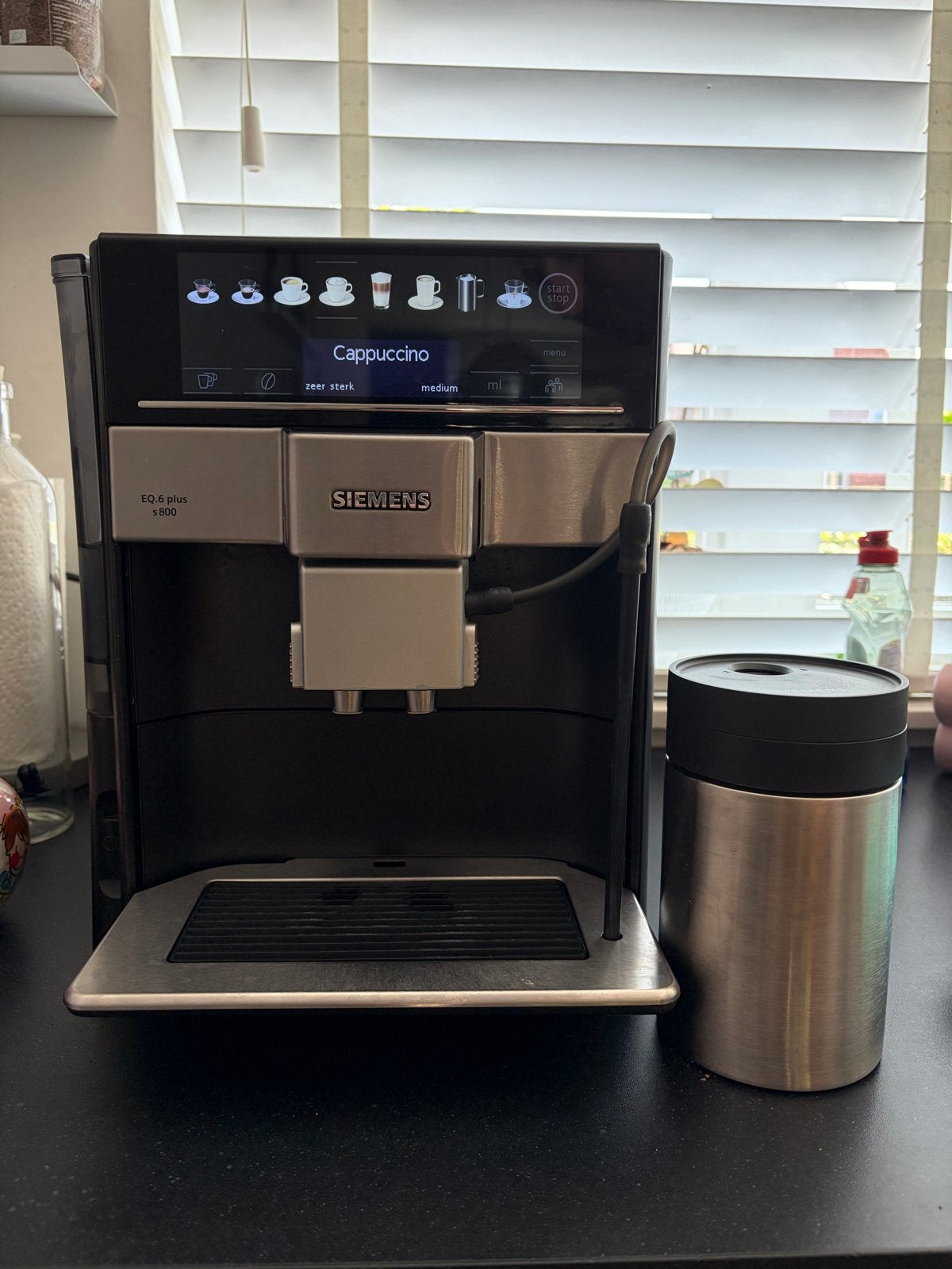 Siemens EQ6 Plus S800, Witgoed en Apparatuur, Koffiezetapparaten, Gebruikt, Koffiemachine, Ophalen of Verzenden