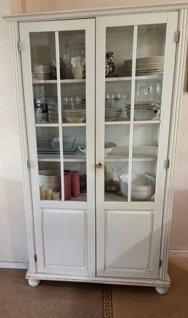 Witte servieskast, Huis en Inrichting, Kasten | Buffetkasten, Ophalen, 100 tot 150 cm, 150 tot 200 cm, 25 tot 50 cm