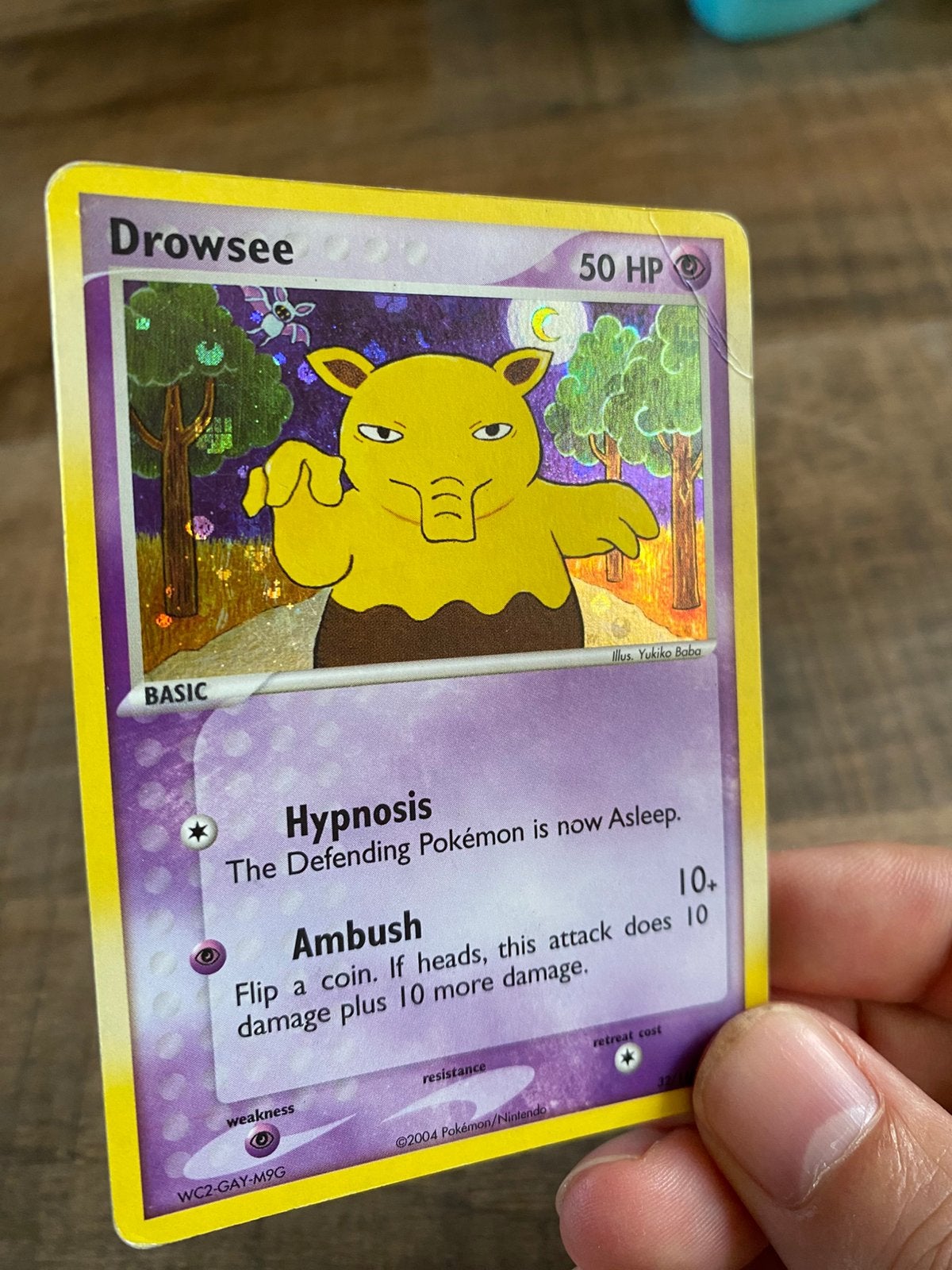 Pokémon Drowsee 32/112 Fire red Leaf green, Ophalen of Verzenden, Gebruikt, Losse kaart