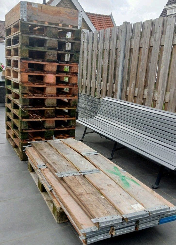 Pallets met Rand ( Moestuinbakken ) 11 stuks, Ophalen, Gebruikt, 50 mm of meer, Pallet