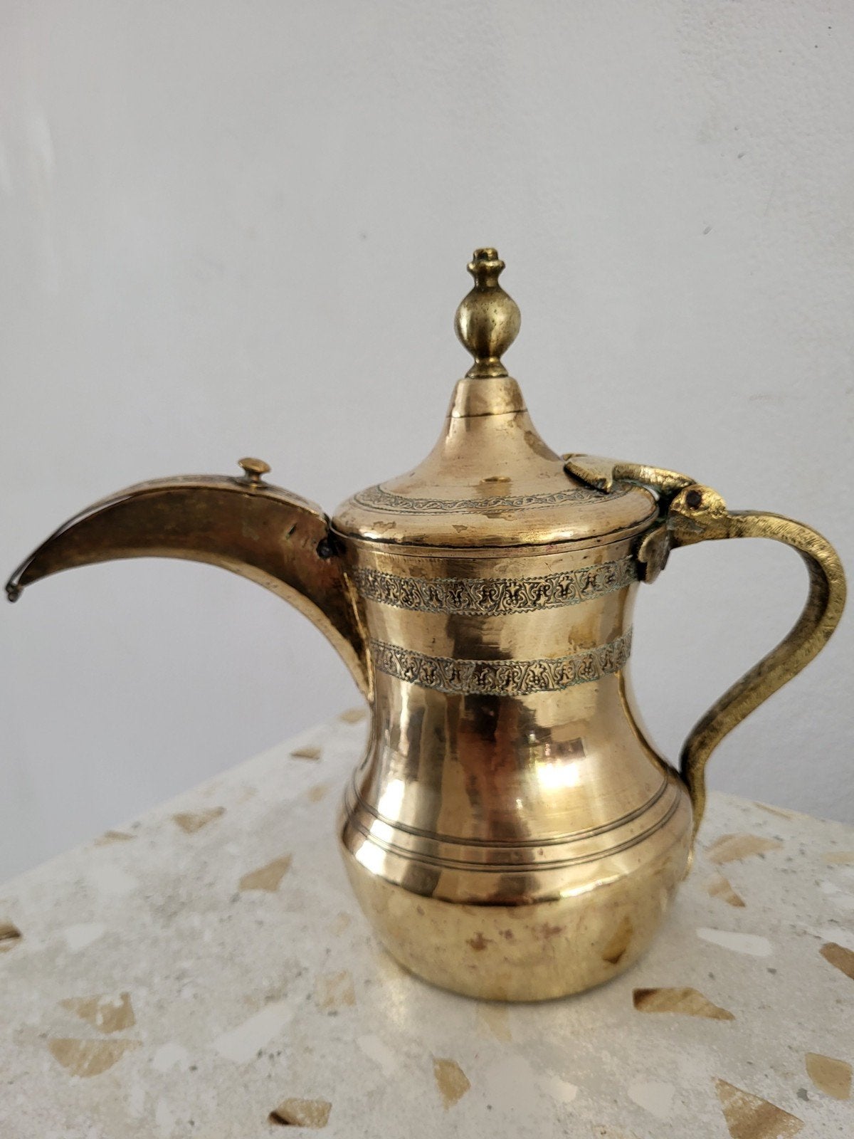 Antieke / Vintage Arabische Koffiepot (Dallah) Messing - 24, Ophalen of Verzenden