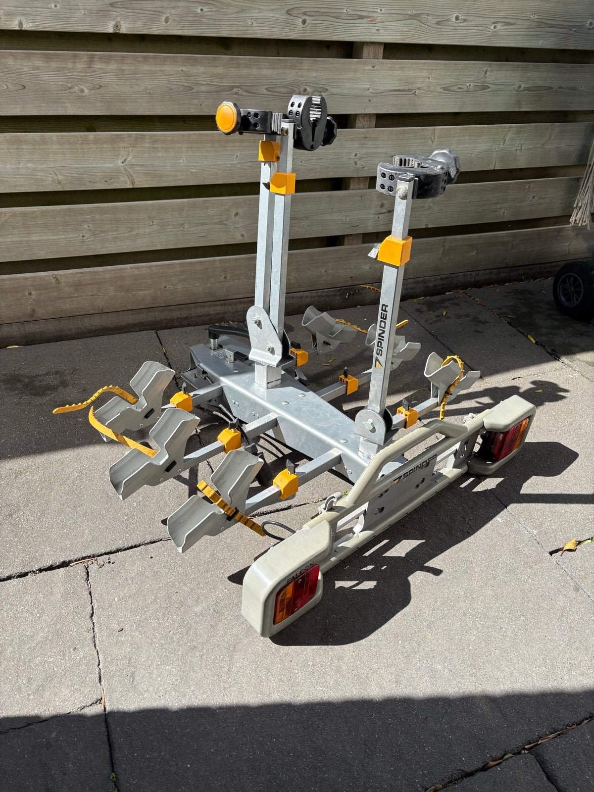 Spinder Falcon RC-3-FNE fietsendrager voor 3 fietsen, Ophalen, 3 fietsen of meer, Gebruikt, Trekhaakdrager