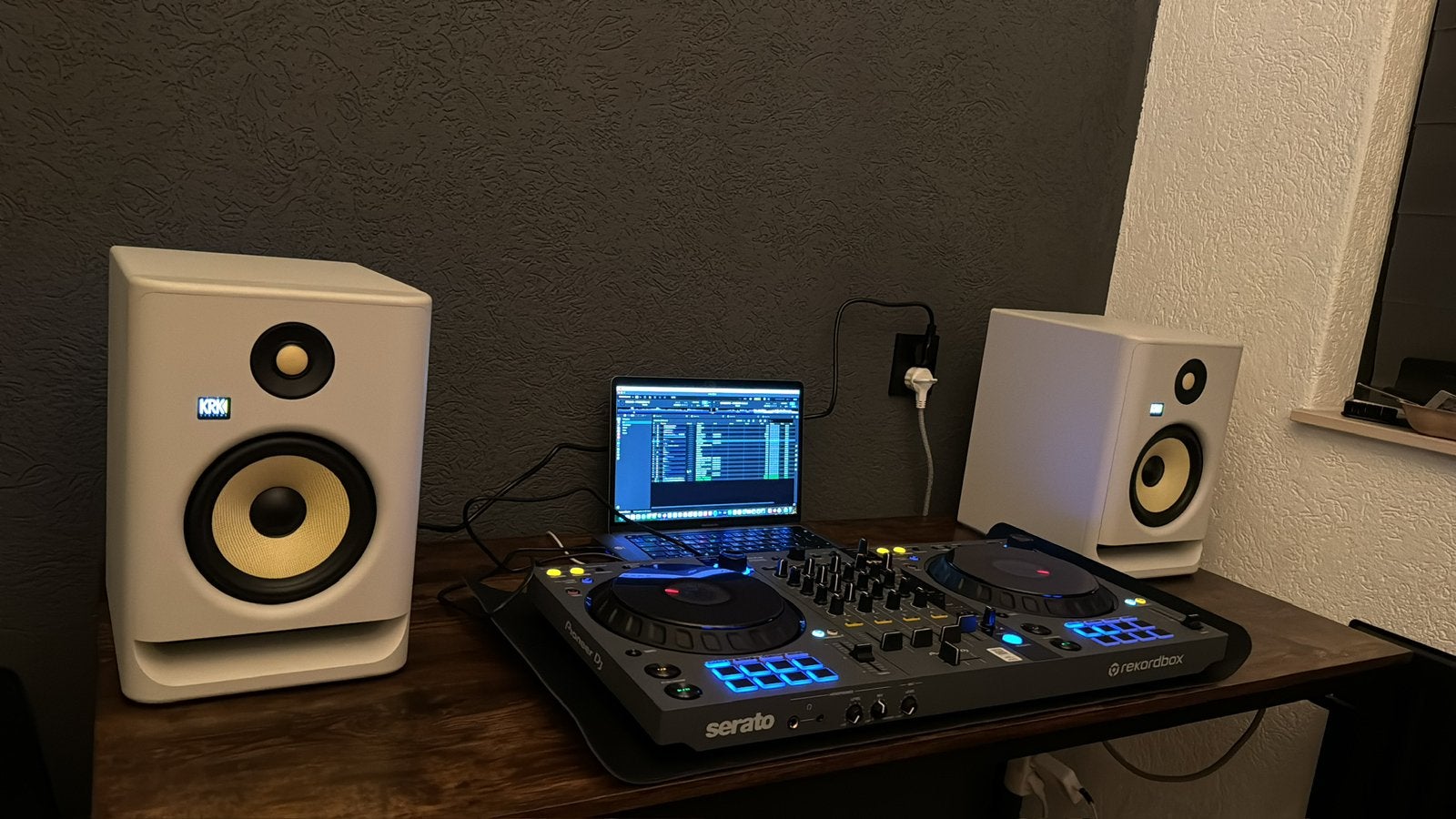 Pioneer DDJ-FLX6 en 2x KRK Rokit RP7 G4 White, Ophalen of Verzenden, Zo goed als nieuw, Pioneer