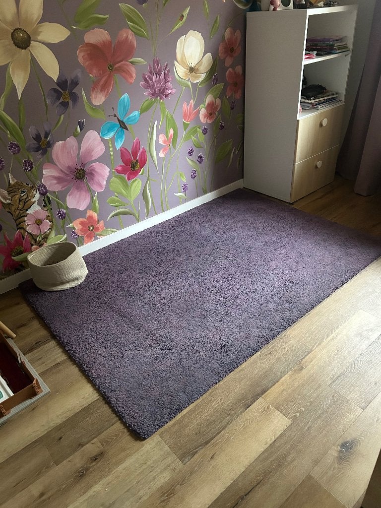 Vloerkleed paars (meidenkamer), Ophalen, Paars, Zo goed als nieuw, 150 tot 200 cm