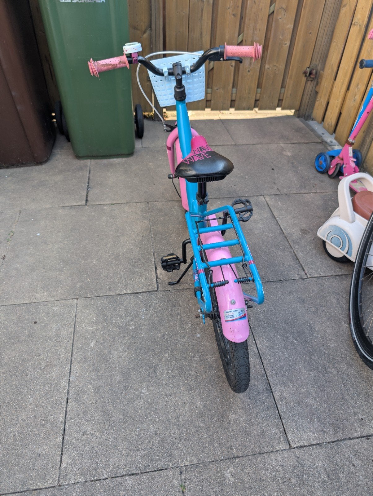 Aldo Wave 18 inch kinderfiets - Roze/Blauw, Ophalen, Velgrem, Aldo, 16 tot 20 inch